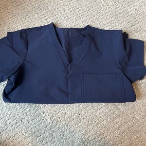Blue scrub top